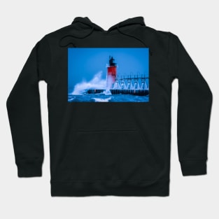 Winter Waves Breaking South Haven Hoodie